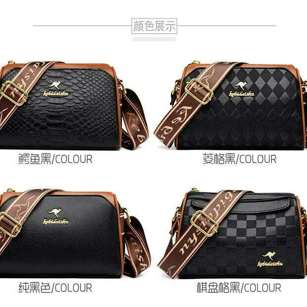 2024 Women's Small Soft Leather One-Shoulder Crossbody Bag