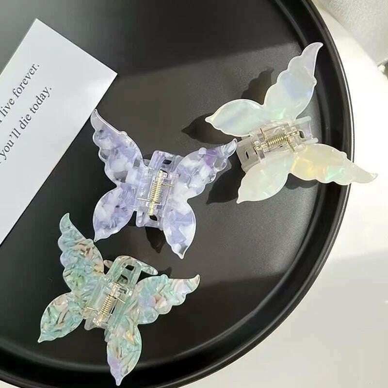 Vintage Butterfly Acetate Hair Claw Clip