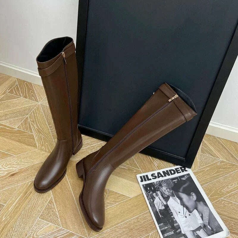 UETEEY Vintage Women's Knee-High Boots