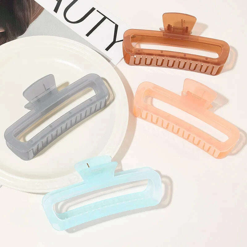 Large Matte Rectangle Hairpin