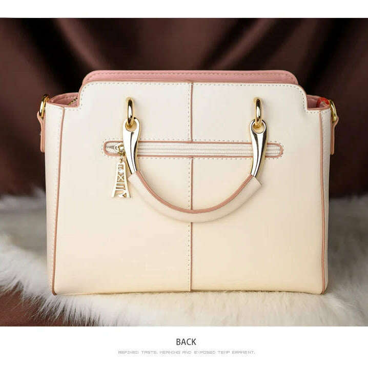 FOXER Split Leather Crossbody Bag Elegant & Spacious