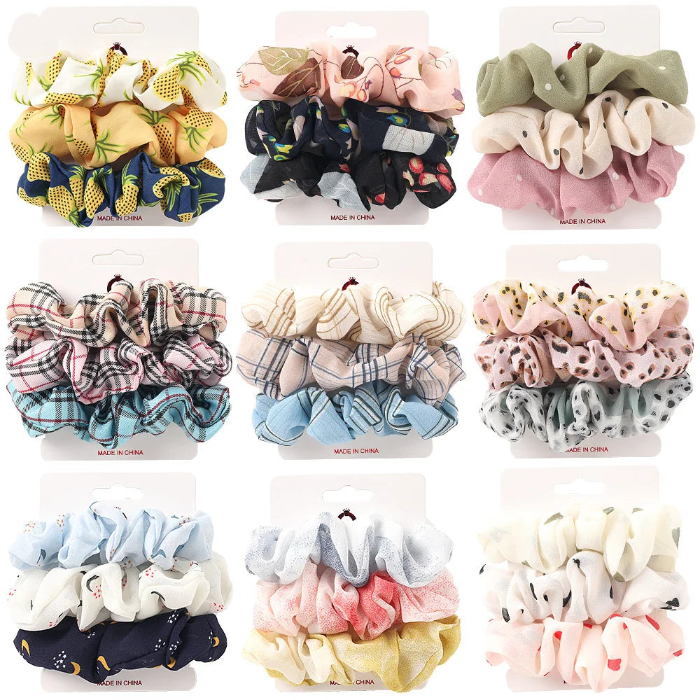 Satin Solid Color Scrunchies