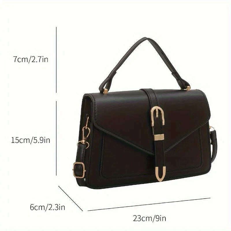 Minimalist Crossbody Bag with Top Handle - Simple & Chic