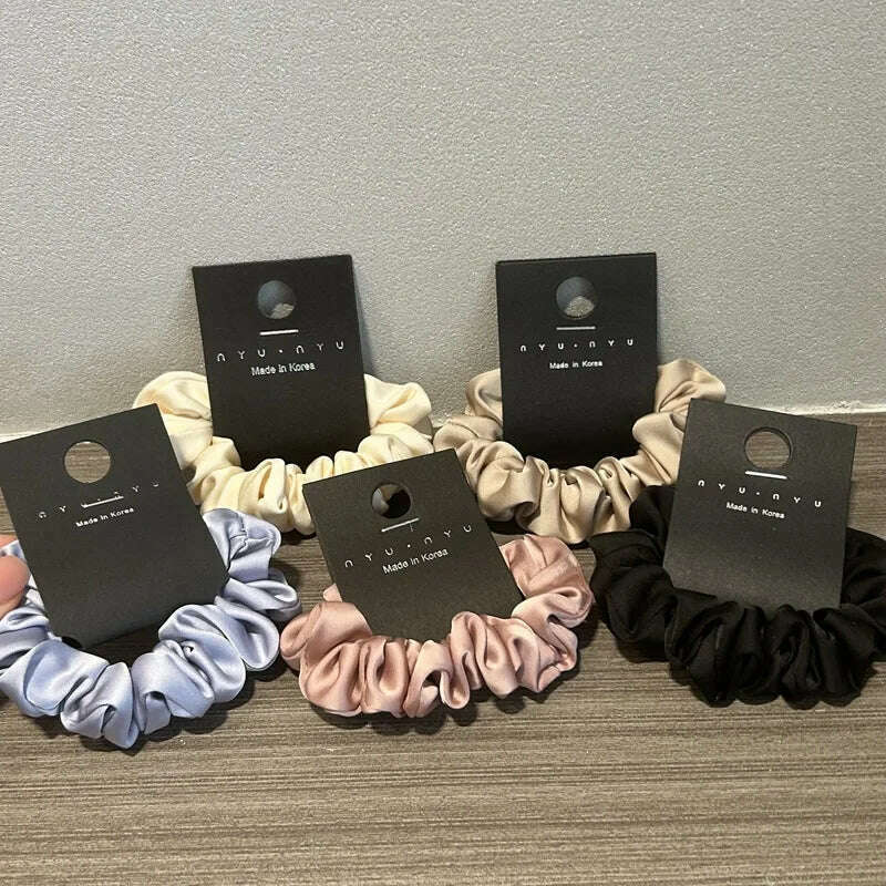 Korean Charm Elegant Satin Hair Loop Scrunchies