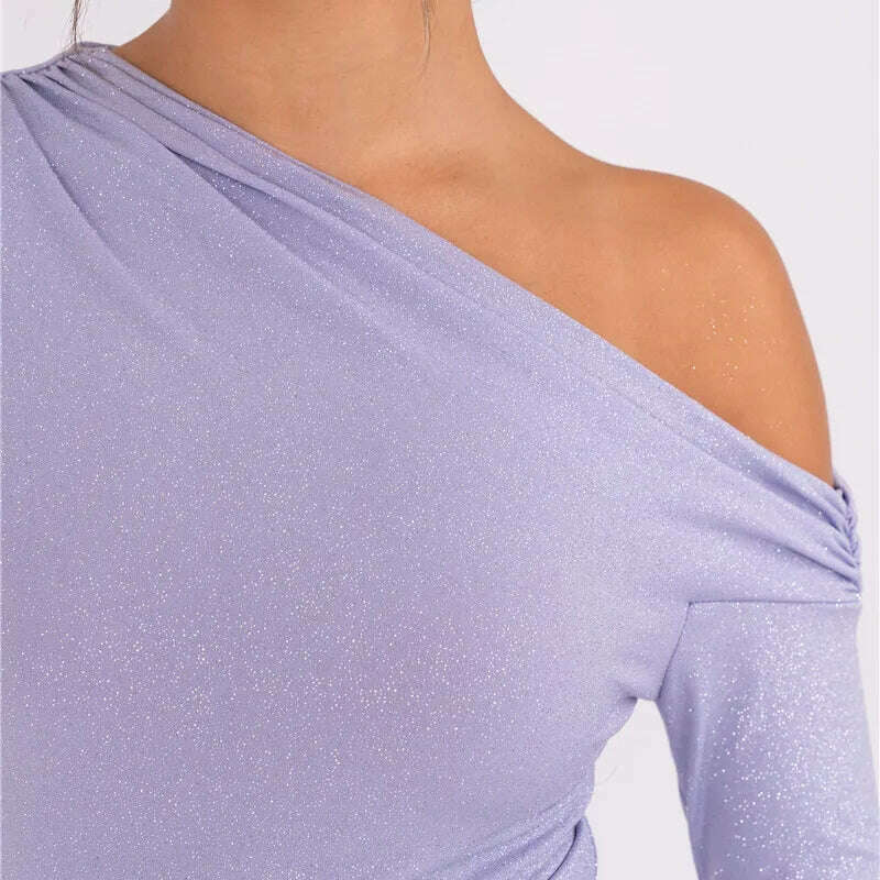 Mozision Sparkle Long Sleeve Sexy Maxi Dress for Women