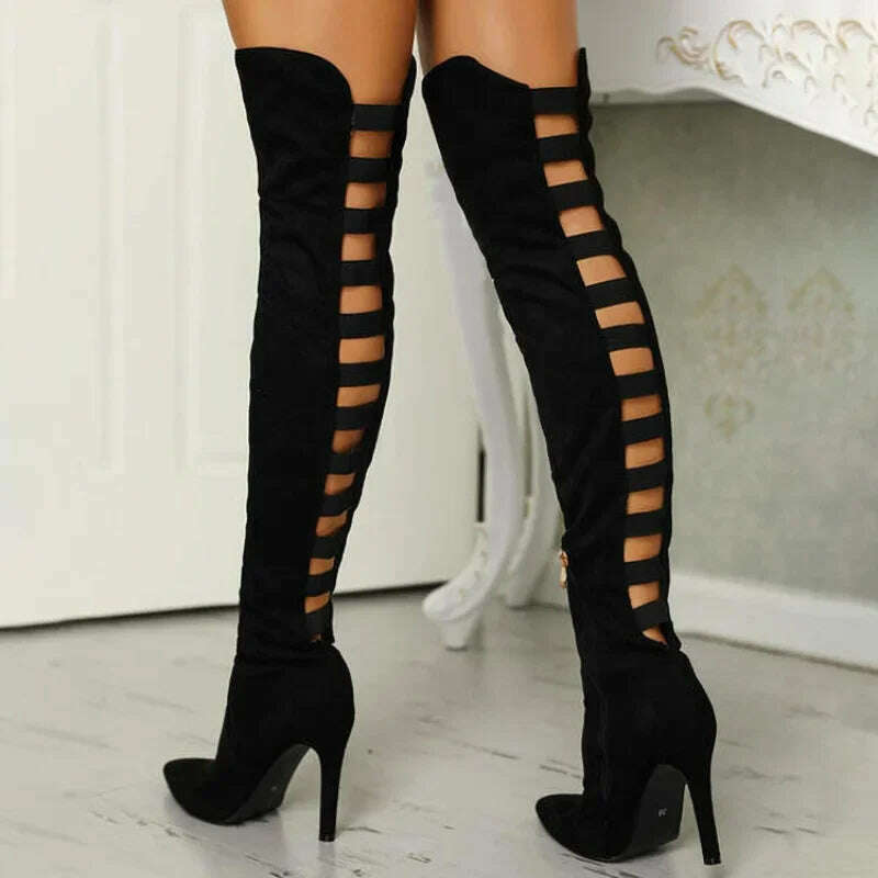 Women's Over-the-Knee Stretch High Heel Boots