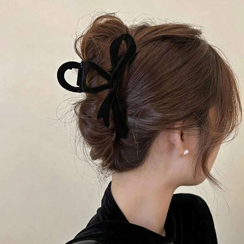Red Velvet Bow Hair Clip