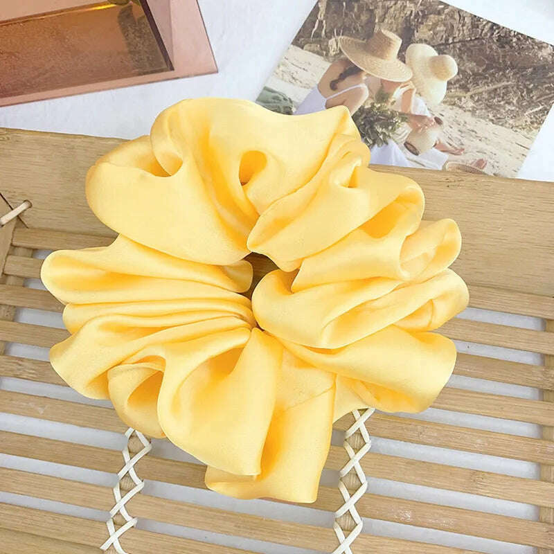 Silky Satin Hair Scrunchies for Women & Girls