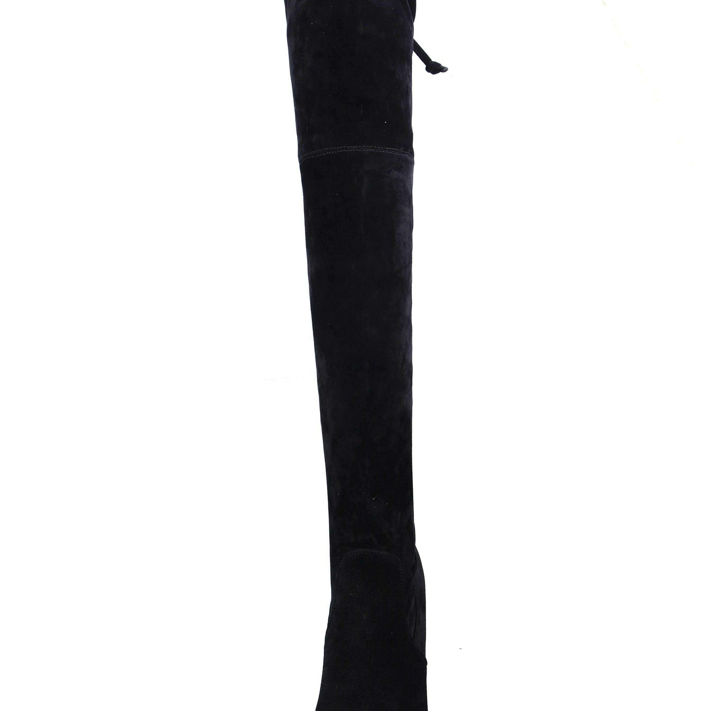 LINLING Faux Suede Over-the-Knee Lace-Up Boots