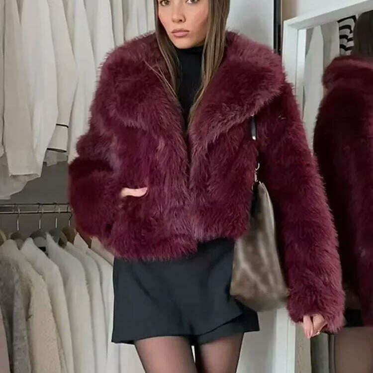 Fashion Faux Fur Jacket Coat for Women – Cozy & Stylish Winter Cardigan