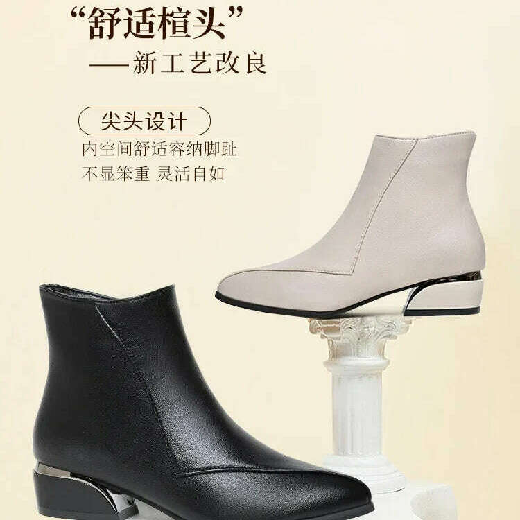 YTJZSLLL Women's Pointed Toe Ankle Boots