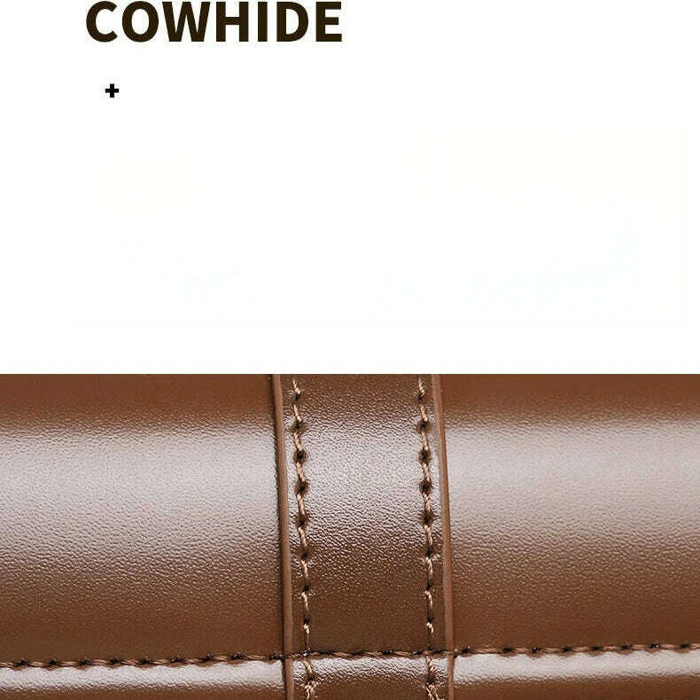 YANATARI Cowhide Leather Crossbody Bag - Vintage Luxury