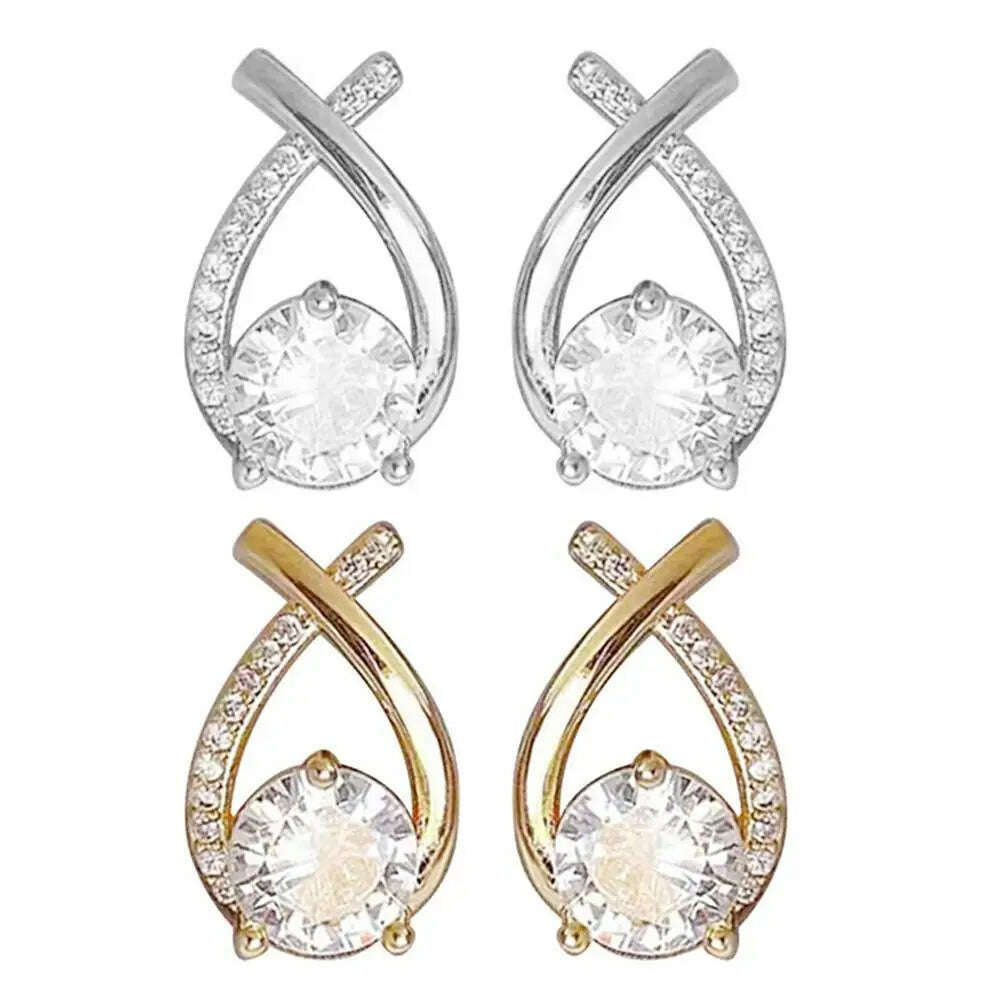 Elegant Cross Stud Earrings