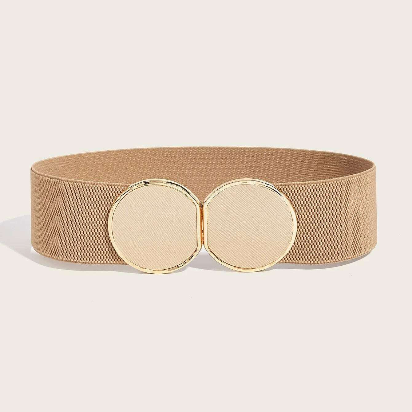 2024 High-Quality Elastic Wide Belt with Round Buckle