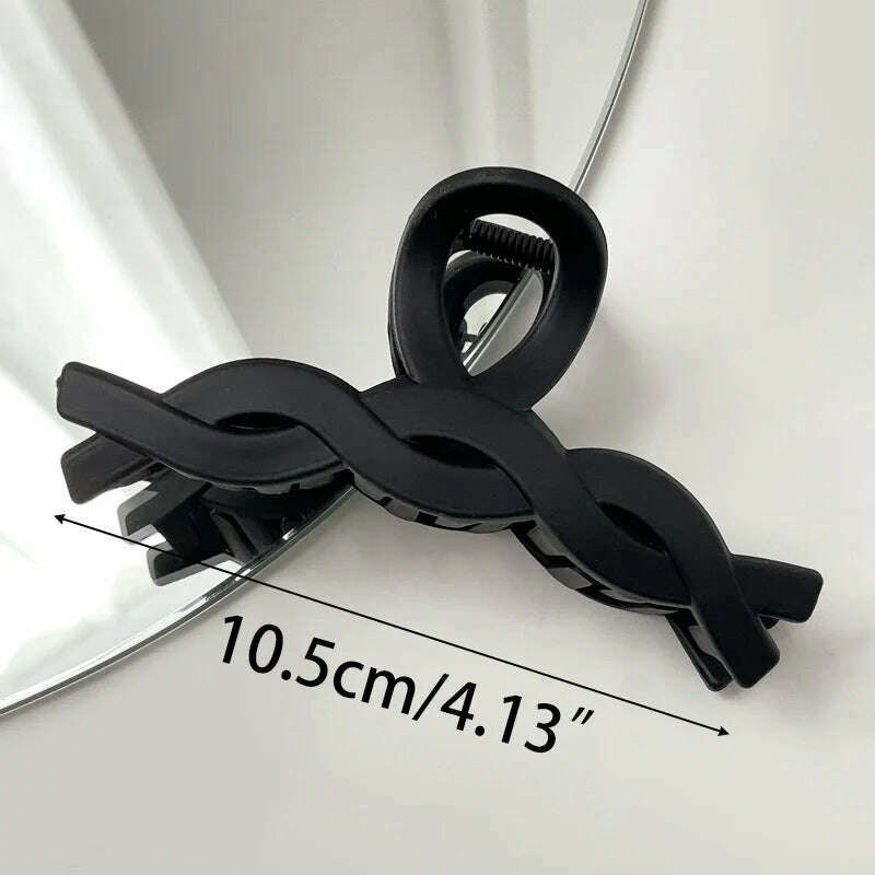 Large Black Letter Hair Clip.