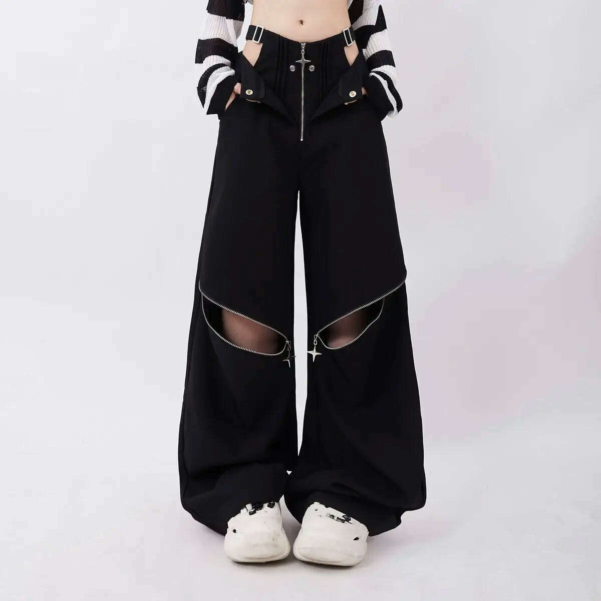 Spicy Girl Hollow Out Workwear Pants