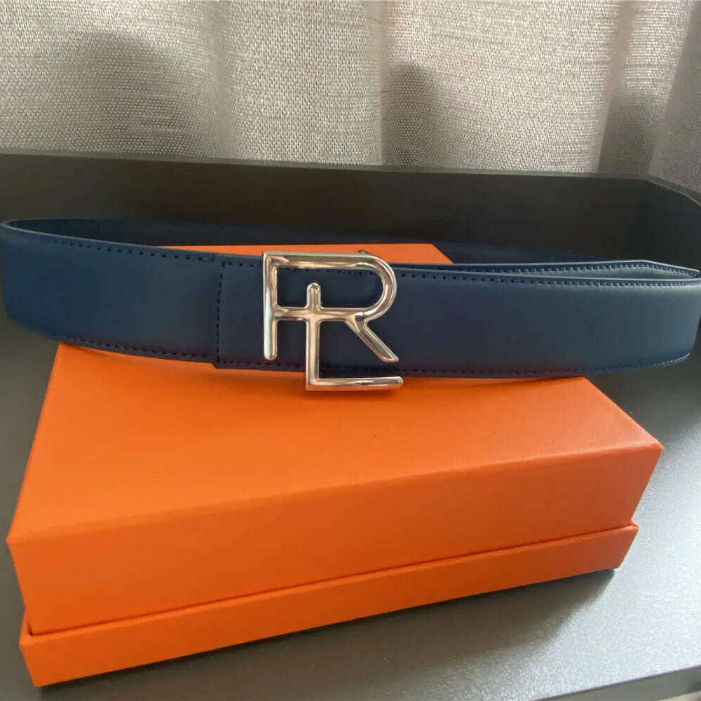 High-Quality Split Leather 3.8cm Belt with Metal Buckle
