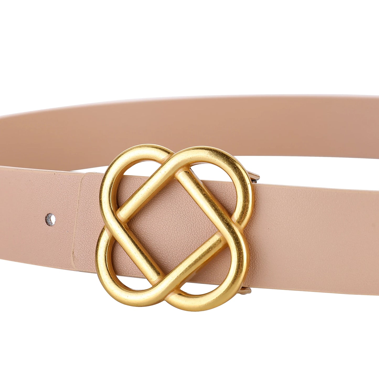 Women's Genuine Leather Belt with Flower Buckle