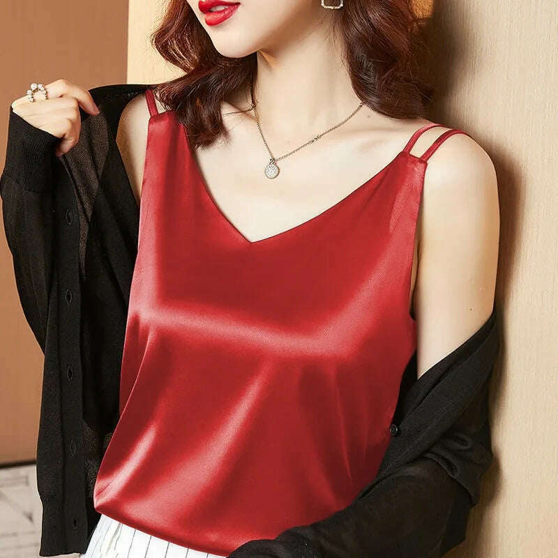 Ice Silk Sleeveless Tank – Casual Summer Streetwear Style