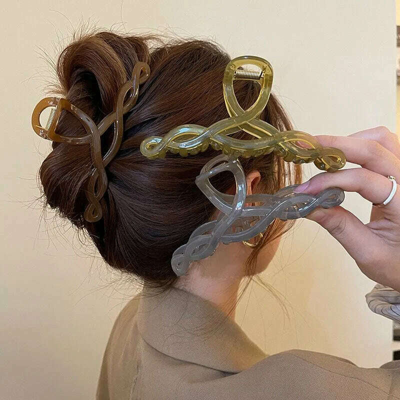 13cm Large Acrylic Geometric Hair Claw Clip for Women