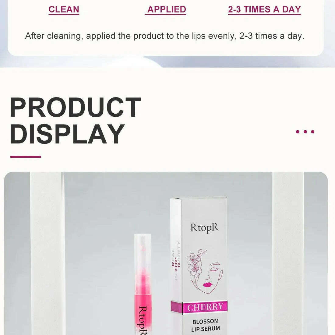 RtopR Cherry Blossom Lip Gloss – Hydrating Mask