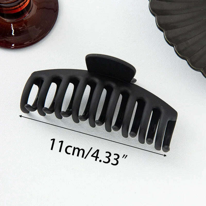 Large Black Letter Hair Clip