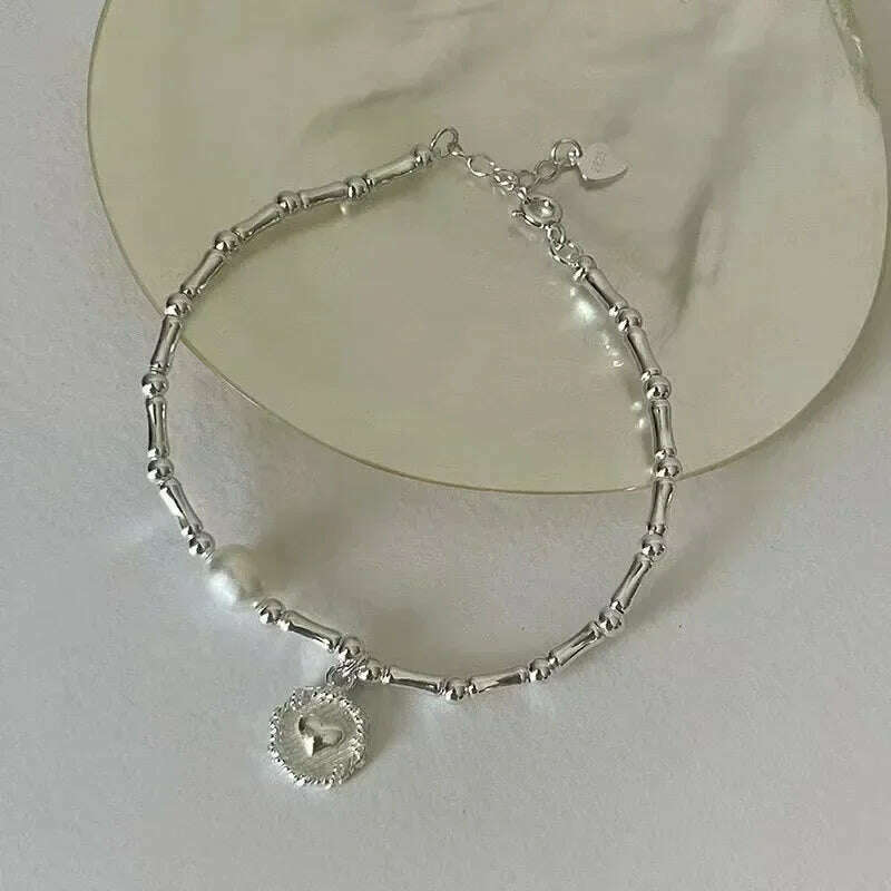 925 Sterling Silver Pearl Knots Bracelet for Women