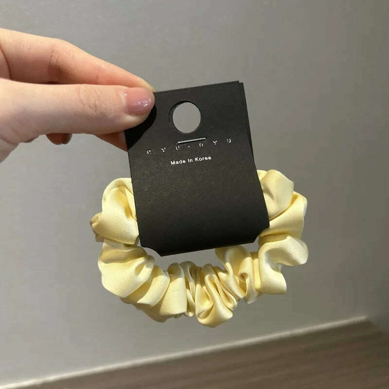 Korean Charm Elegant Satin Hair Loop Scrunchies