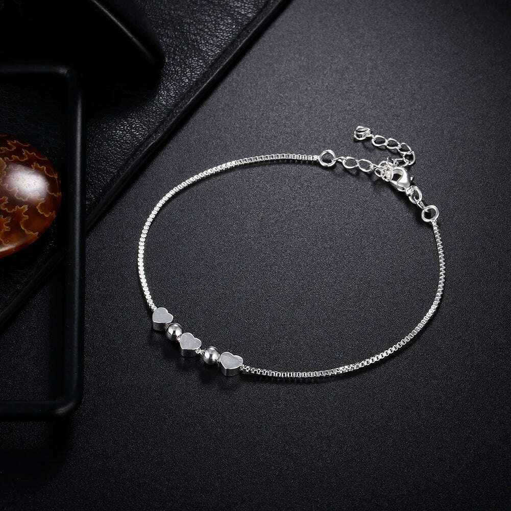 Fine 925 Sterling Silver Star Chain Bracelet for Women