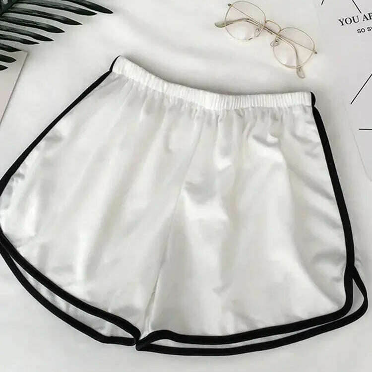 Striped Sports Shorts – High Waisted, Loose Fit, Summer Fashion - D&M Boutique