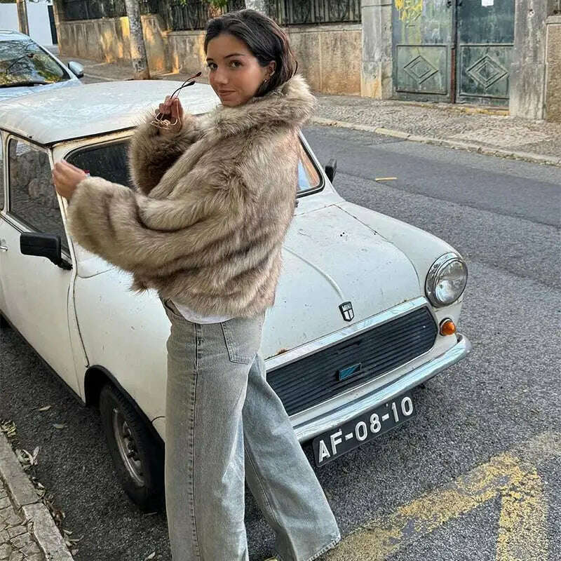 Fashion Faux Fur Jacket Coat for Women – Cozy & Stylish Winter Cardigan