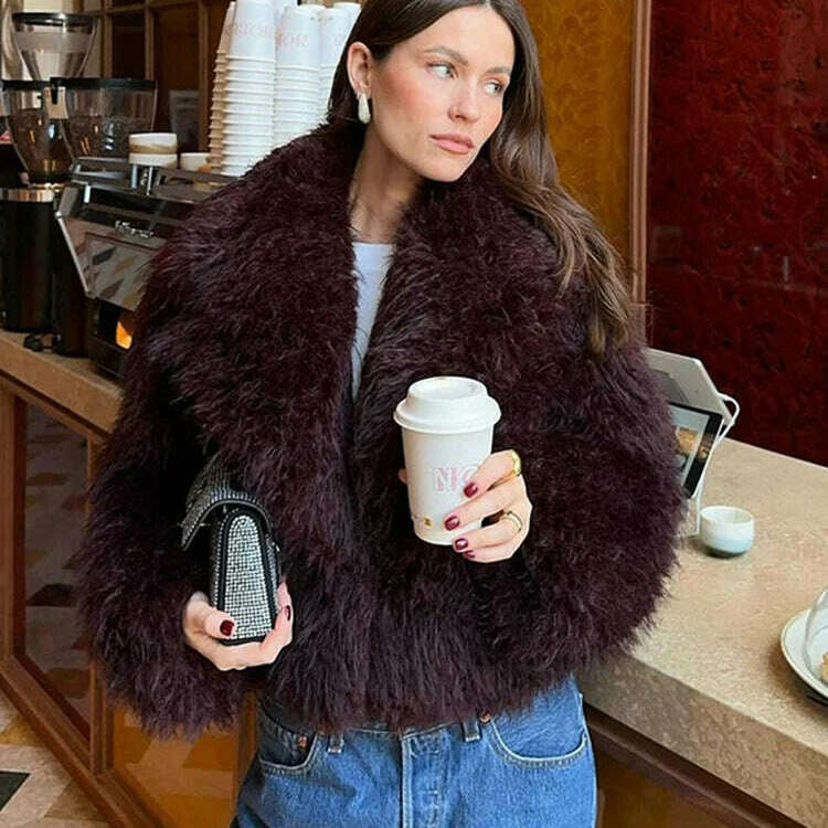 Fashion Faux Fur Jacket Coat for Women – Cozy & Stylish Winter Cardigan