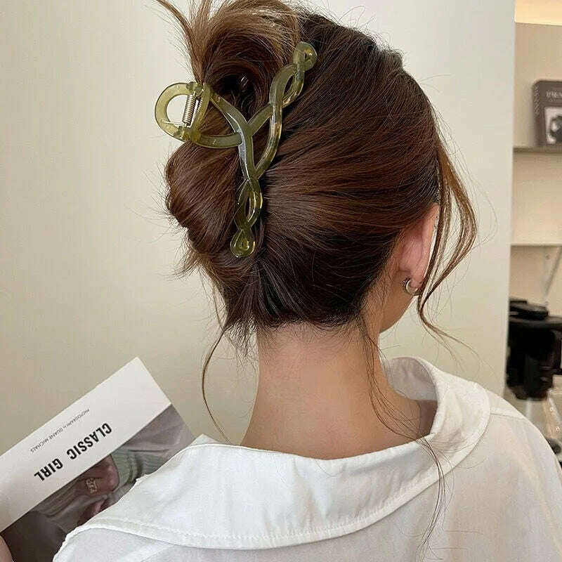 13cm Large Acrylic Geometric Hair Claw Clip for Women