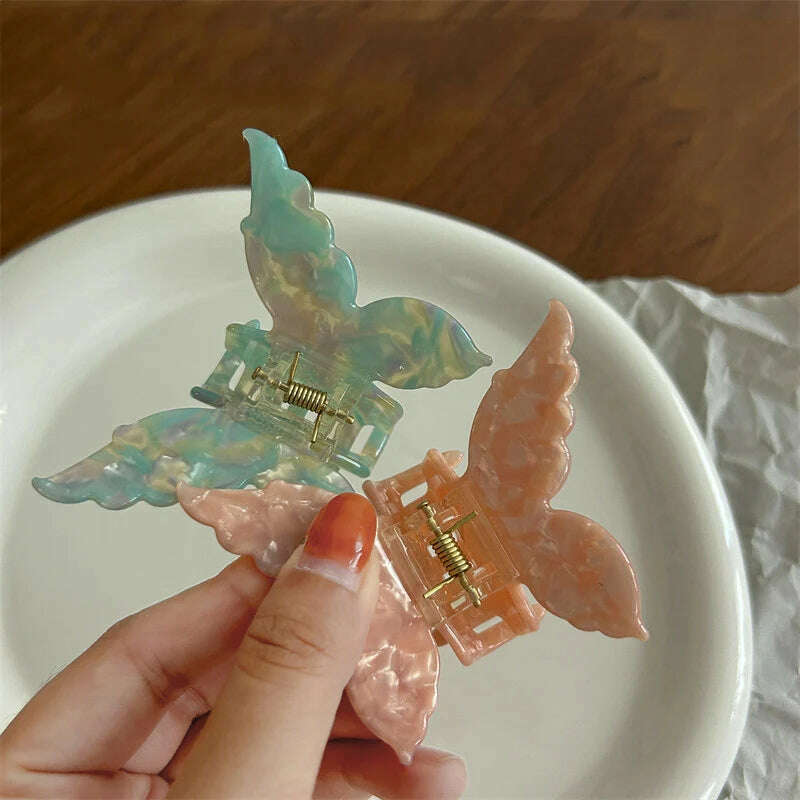 Vintage Butterfly Acetate Hair Claw Clip