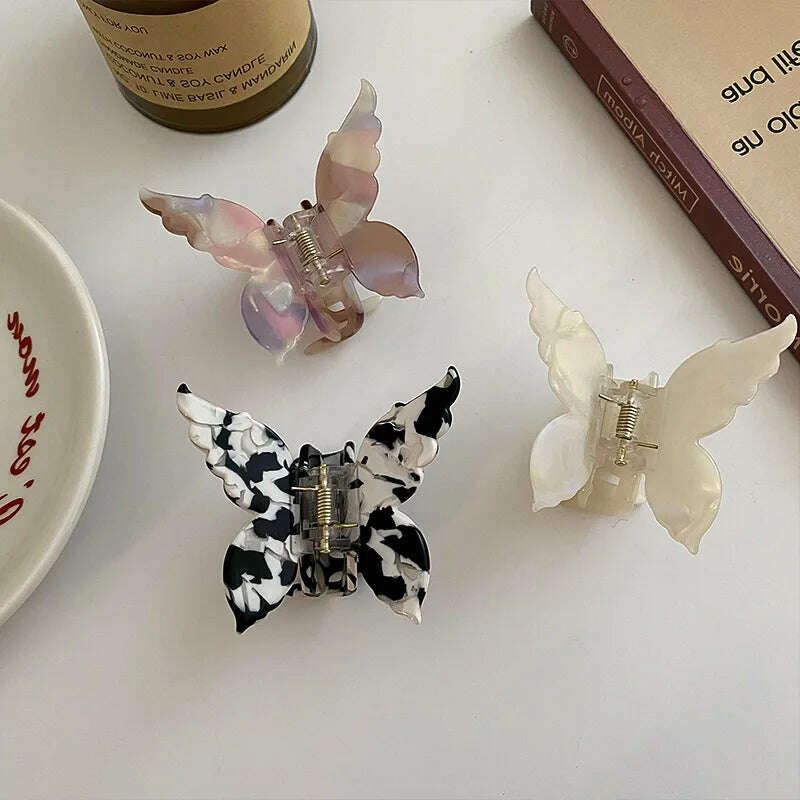 Vintage Butterfly Acetate Hair Claw Clip