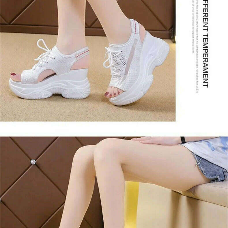 Summer Wedge Heel Sandals - Elastic Cloth & Thick Sole