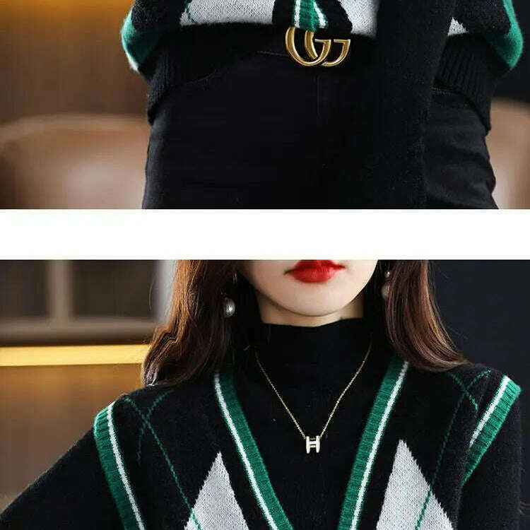 2024 Women's Casual Korean Style Knitted Cardigan Vest - D&M Boutique