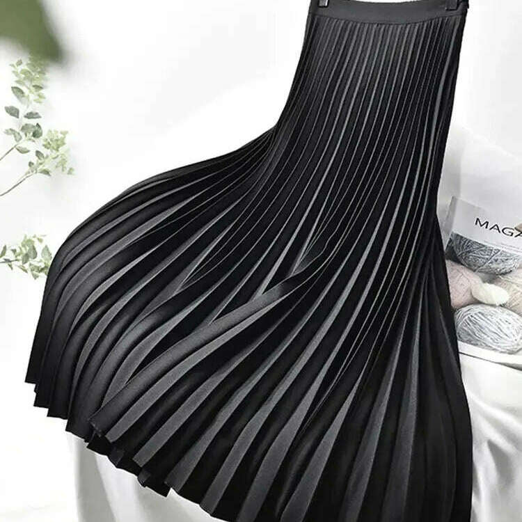 Designer Pleated Skirt – High Waist, Elegant, Luxury Fashion - D&M Boutique
