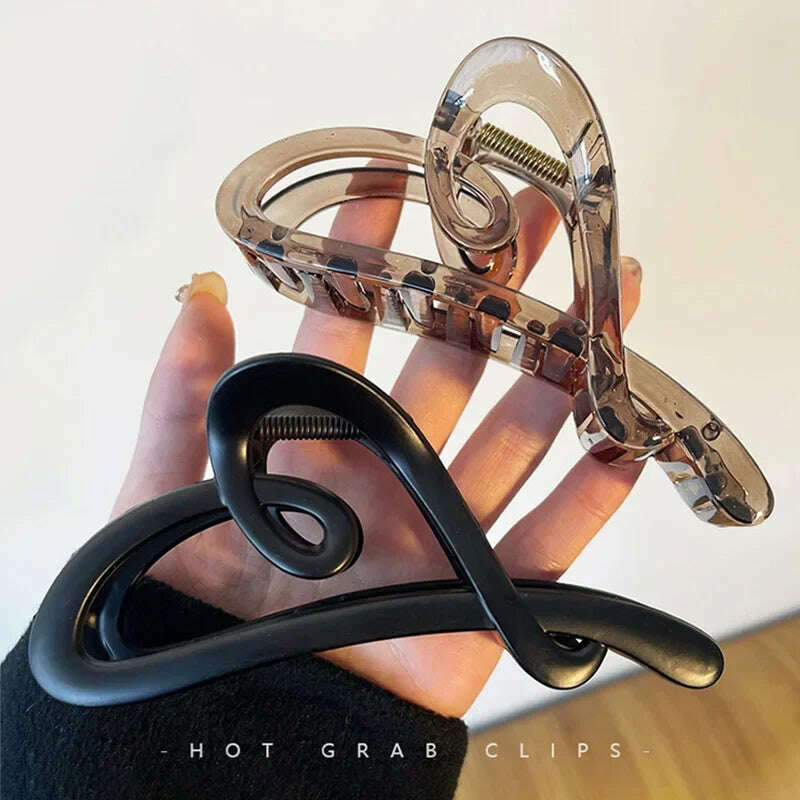 Vintage Heart Shape Plastic Hair Claw