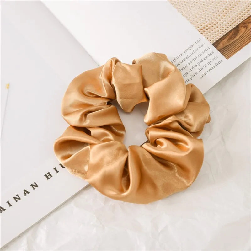 Satin Solid Color Scrunchies