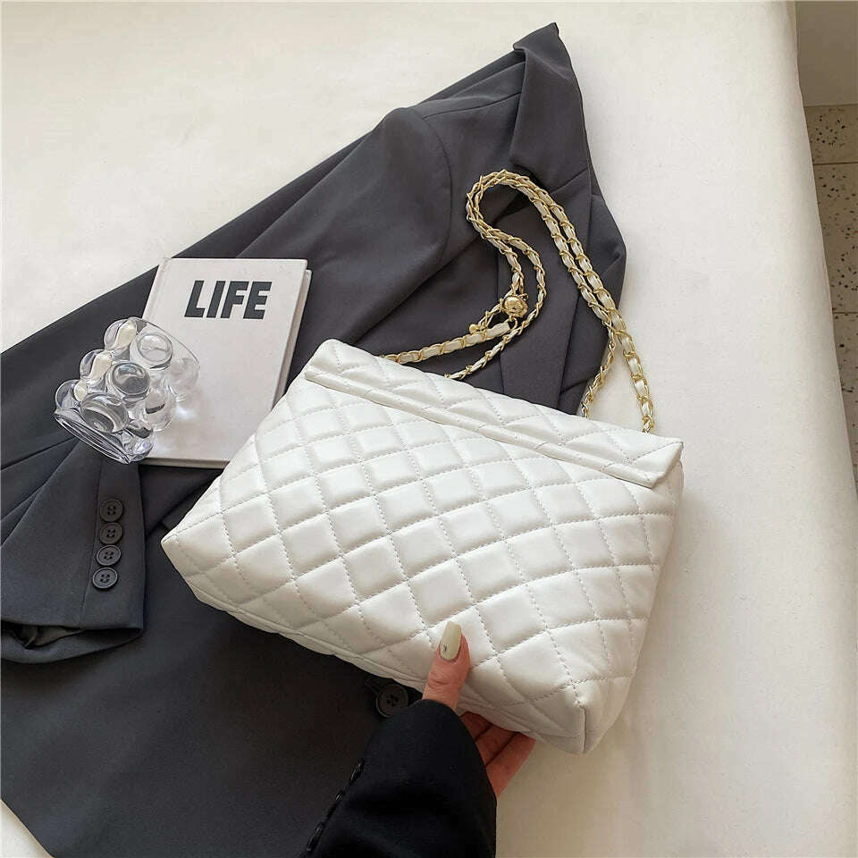 Burminsa Quilted Chain Shoulder Bag for Women