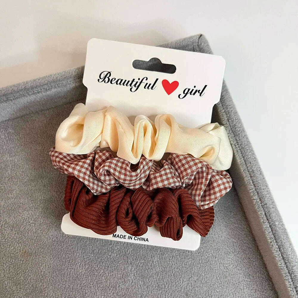 3PCS Corduroy Knitted Scrunchies Set for Women