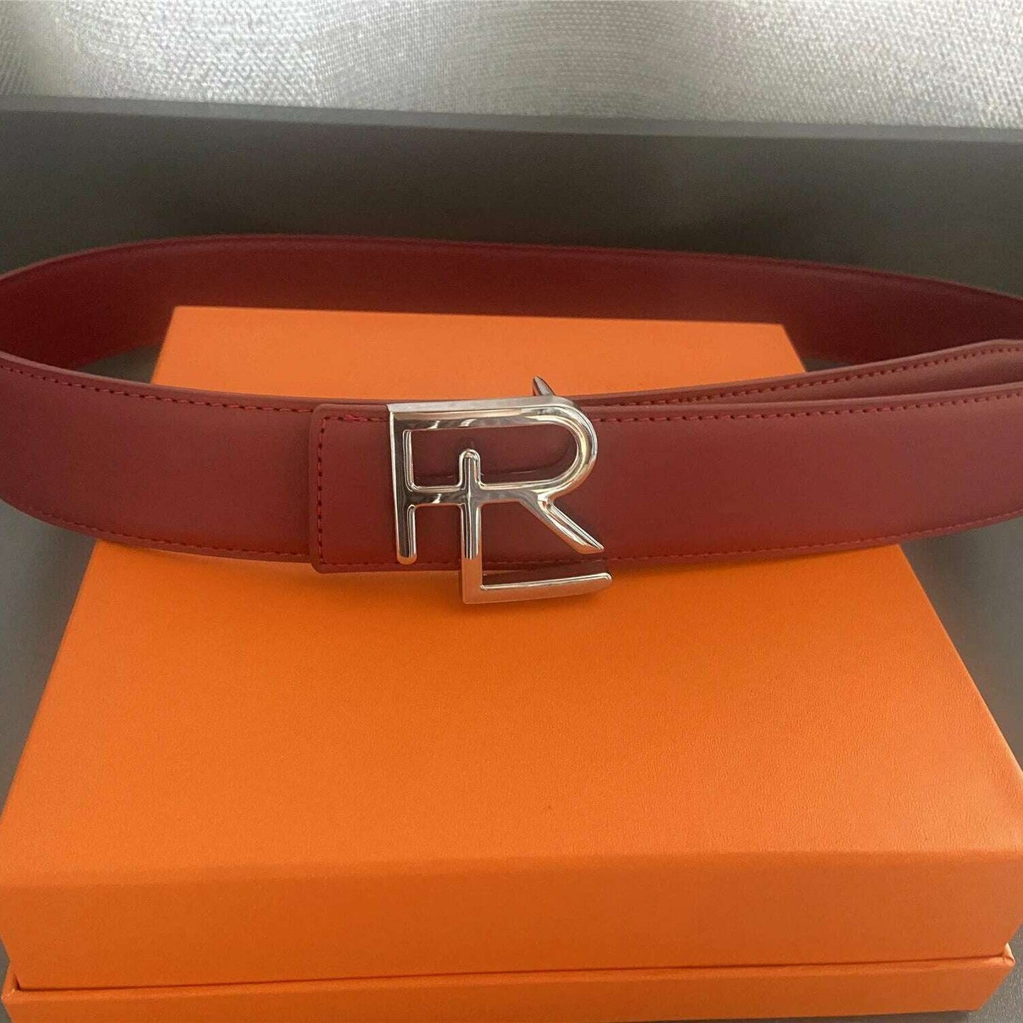 High-Quality Split Leather 3.8cm Belt with Metal Buckle