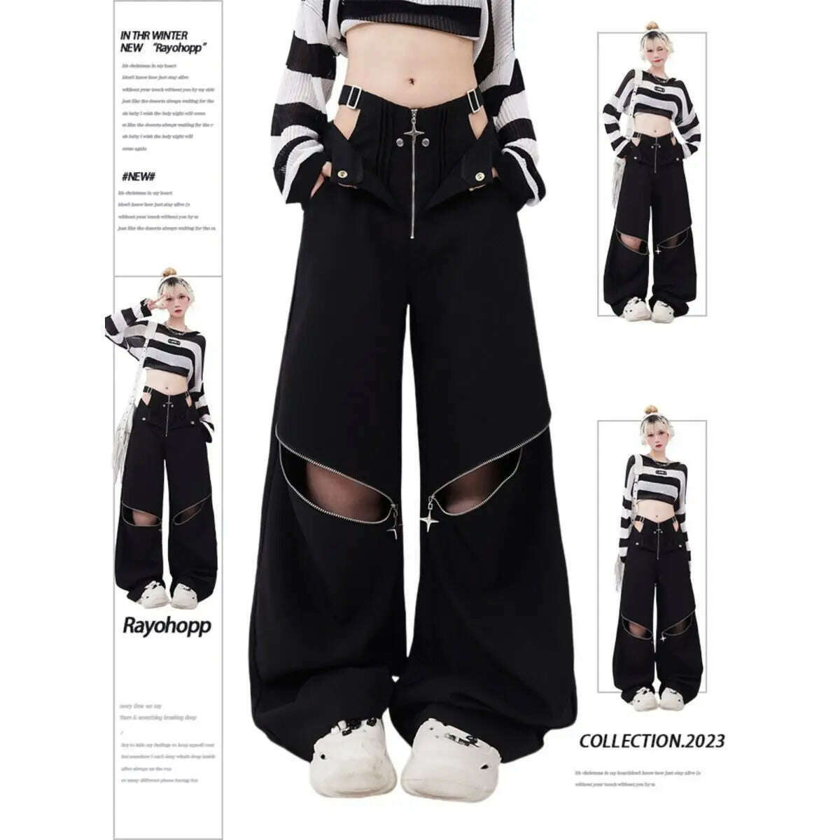 Spicy Girl Hollow Out Workwear Pants