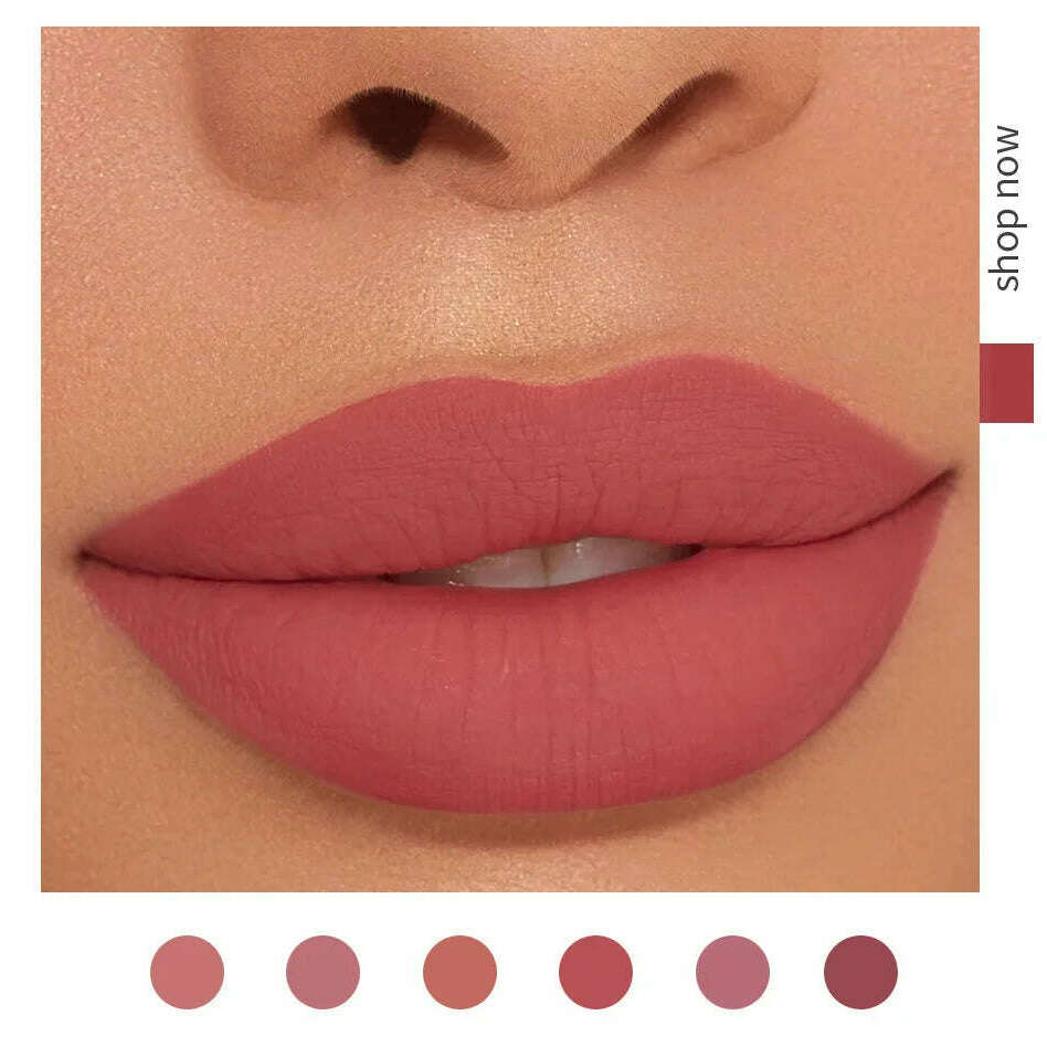 HANDAIYAN 6Pcs Velvet Matte Lip Gloss Set