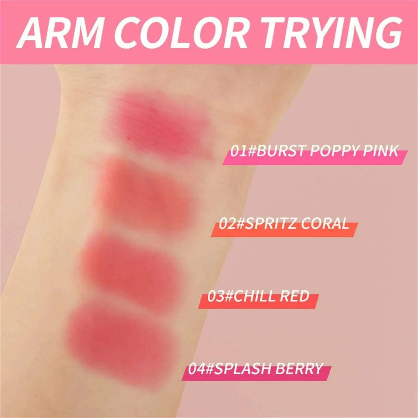 LANBENA Jelly 4-Color Lip Gloss & 3-in-1 Milk Blush Stick