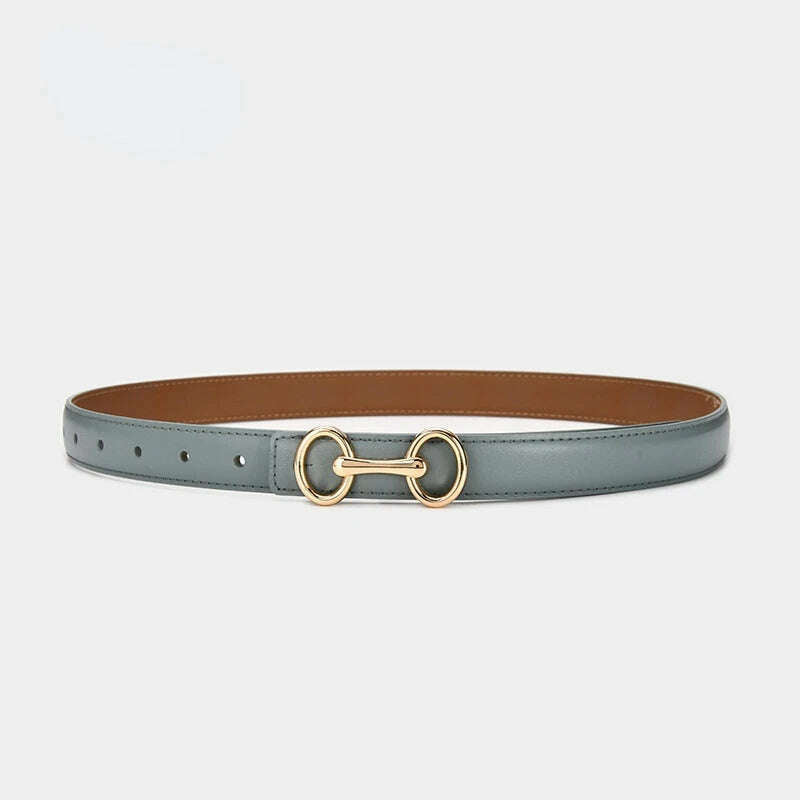 Women's Leather Belt with Zinc Alloy Buckle