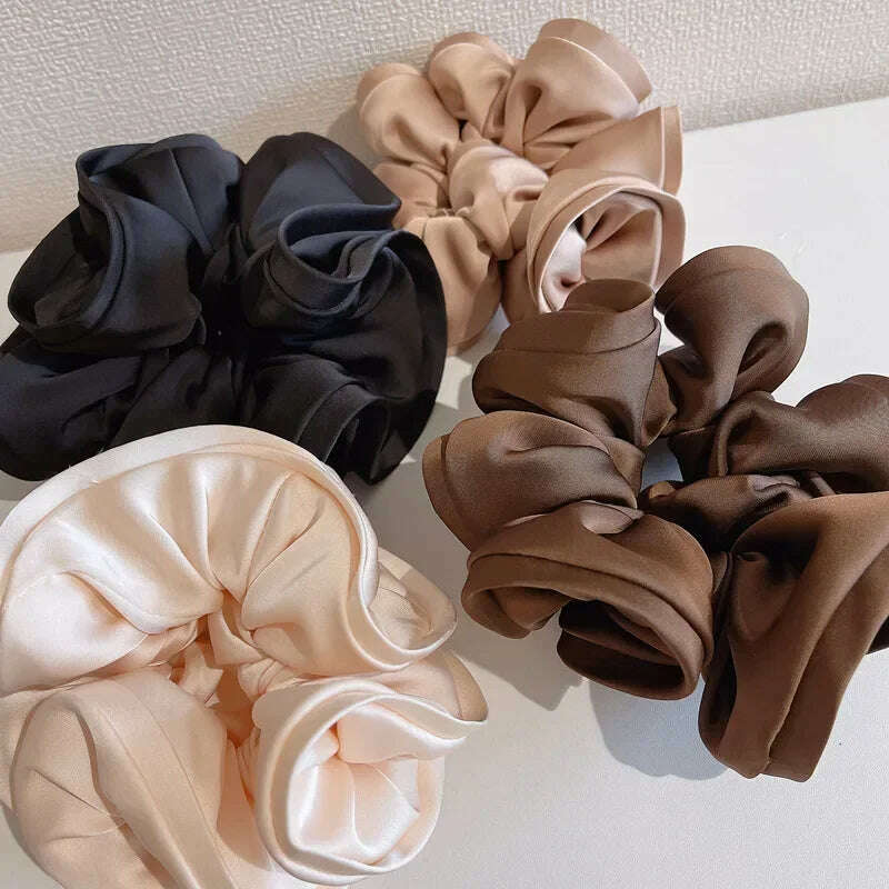 Korean Fashion Big Size Scrunchie Ruffle Hair Bands