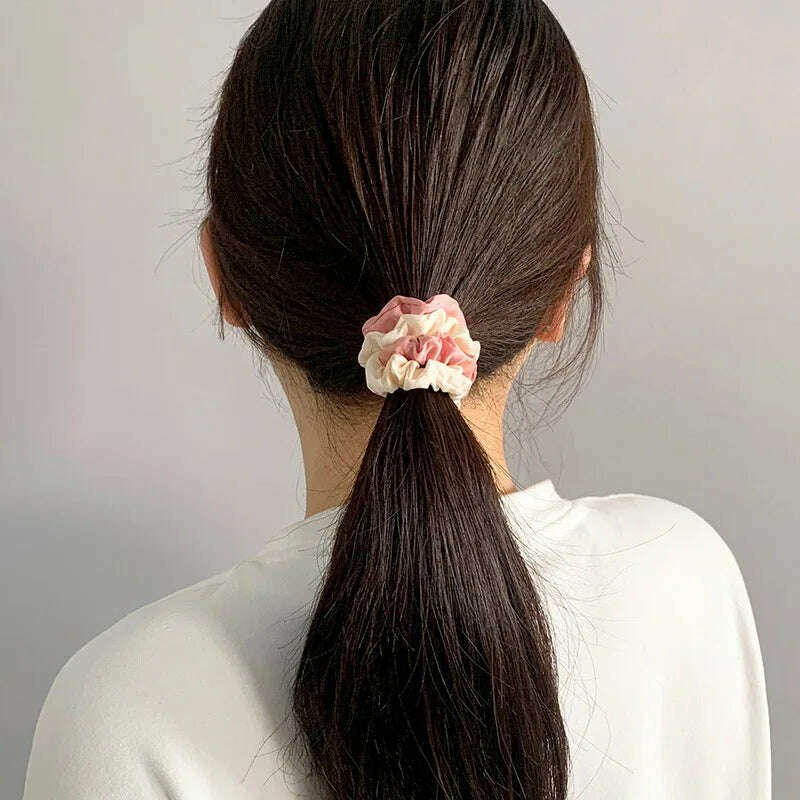 10pcs Colorful Satin Skinny Hair Bands