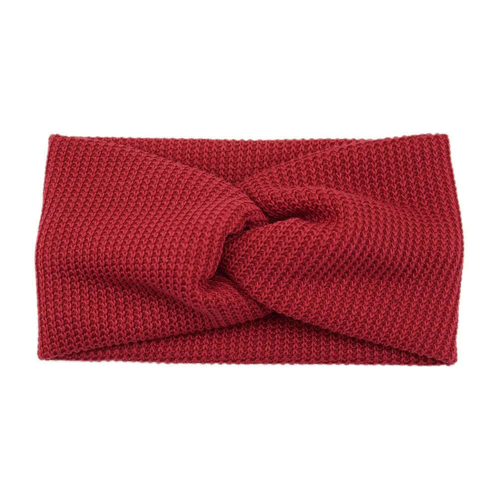 Korean Winter Wide Knitting Cross Headband